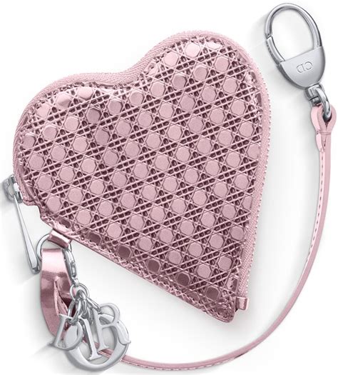 dior pink heart wallet|Dior wallet on a chain.